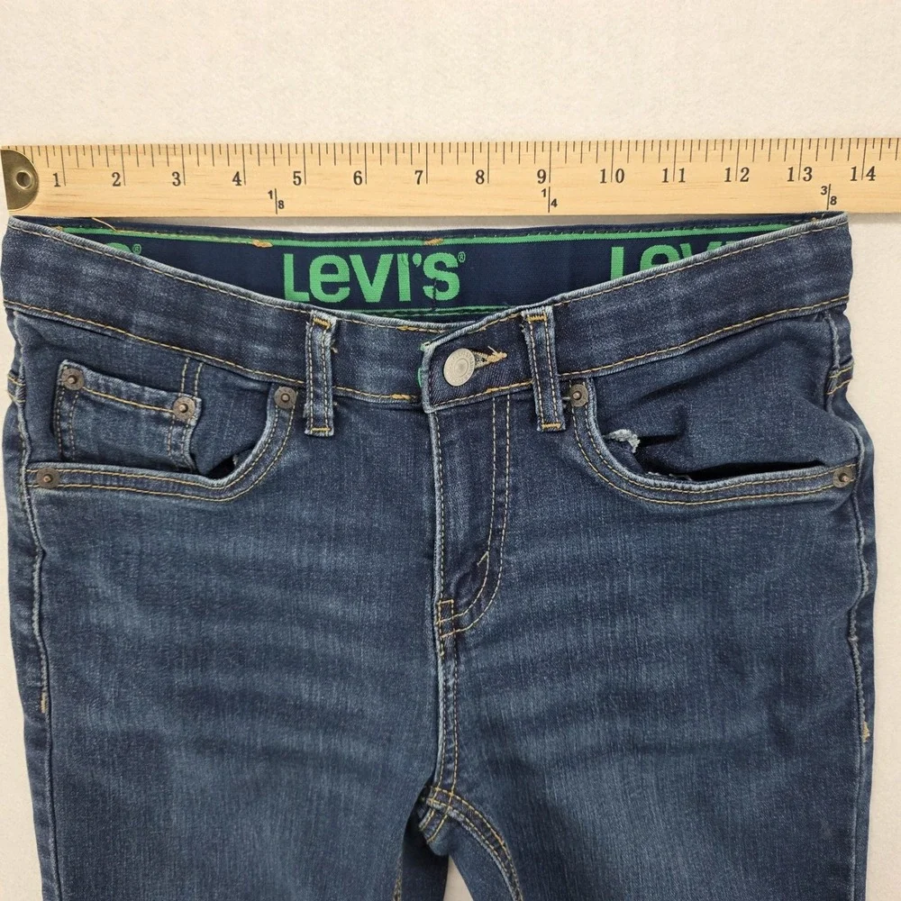 Levi Strauss Boys 511 Slim Jeans Blue Size 14 Regular 27x29 Adjustable Waist